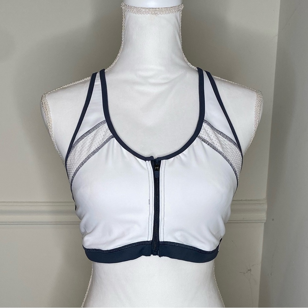Champion Zip Front Mesh Sports Bra